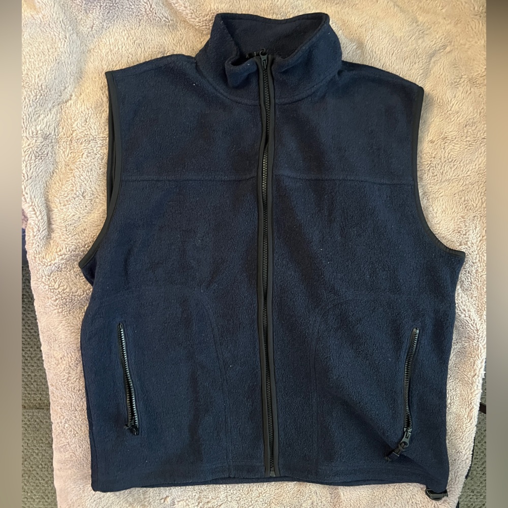OLD NAVY Fleece Vest, Navy Blue, Large